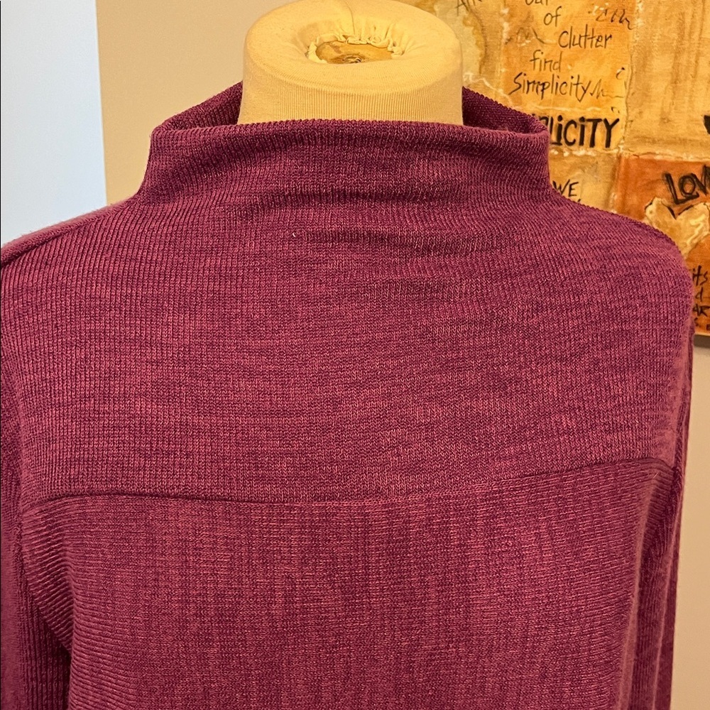 Light purple mock turtleneck knit long sleeve dress plus size XXL - Picture 3 of 10